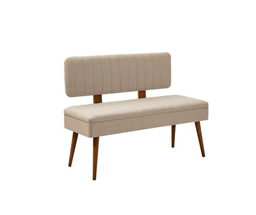 Mööblikomplekt toolid Vina - Walnut, Cream