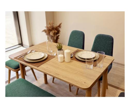 Mööblikomplekt toolid Vina Mini 03 1070 - Oak, Green