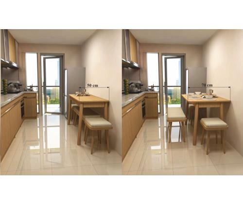 Mööblikomplekt toolid Vina Mini 01 0900 - Oak, Stone