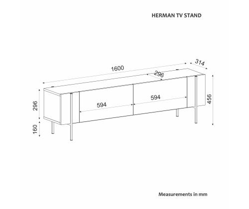 TV laud Herman - Sapphire Oak
