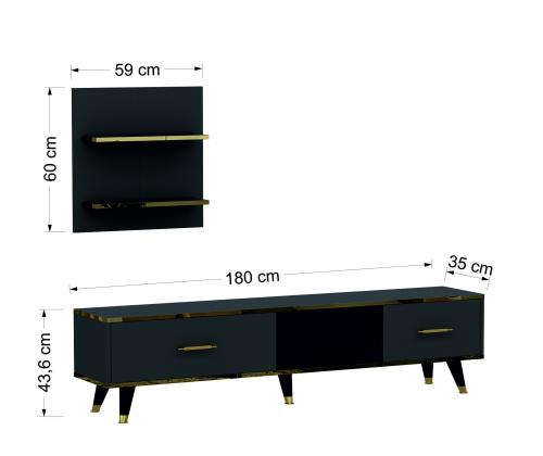 TV laud Aren - Anthracite