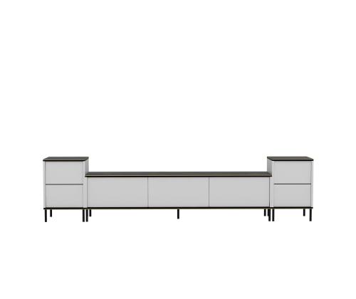 TV laud Imaj - White, Marble