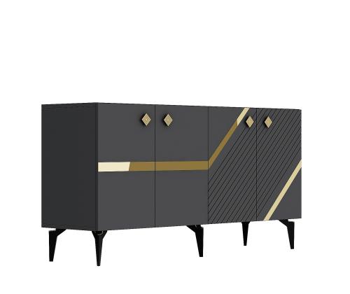 Iris - Anthracite, Gold