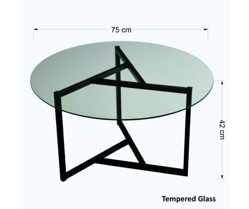 Kohvilaud Trio sehpa / şeffaf temperli cam S402