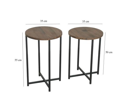 Kohvilaud Neta Set - Walnut