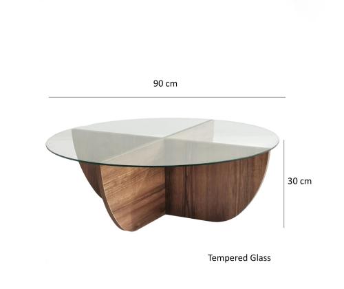 Kohvilaud Lily - Walnut