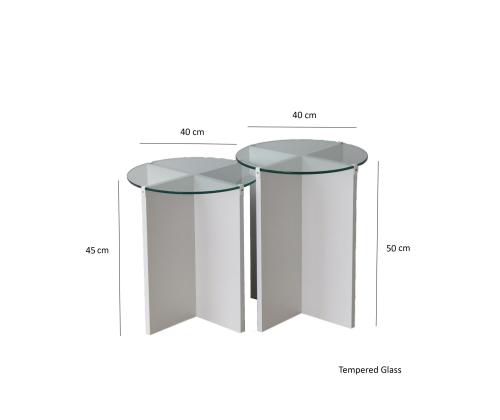 Mööblikomplekt lauad Lily - White