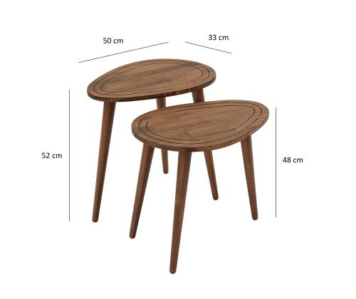 Mööblikomplekt lauad Sweet Set - Walnut