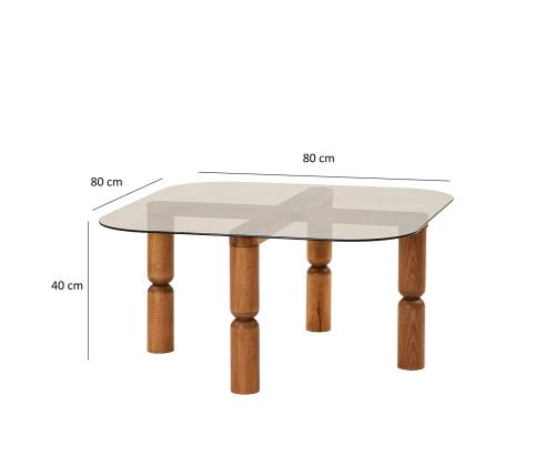 Kohvilaud Kei - Walnut, Bronze