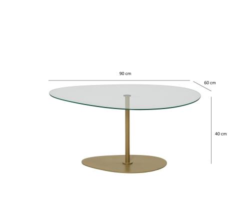Kohvilaud Porto - Transparent, Gold