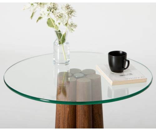 Kohvilaud Thales - Walnut, Transparent