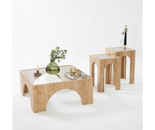 Kohvilaud Seine - Sapphire Oak, Transparent