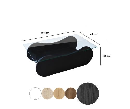 Kohvilaud Brise - Black, Transparent