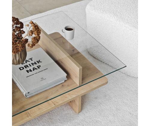 Kohvilaud Saga Rectangle - Sapphire, Transparent