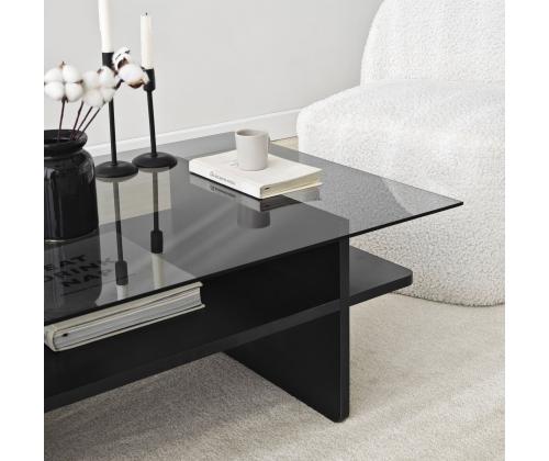 Kohvilaud Saga Rectangle - Black, Fume