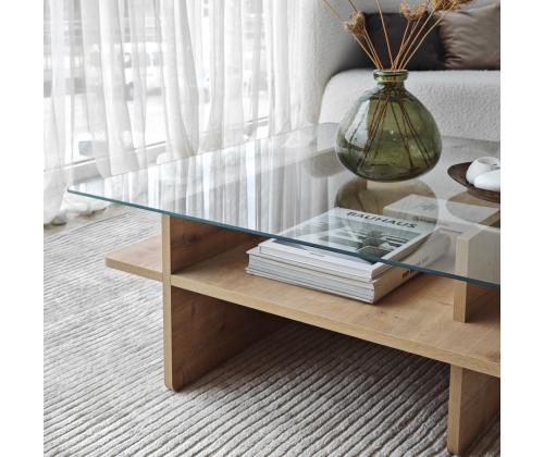 Kohvilaud Saga Square - Sapphire, Transparent