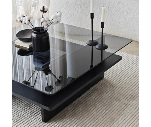 Kohvilaud Saga Square - Black, Fume