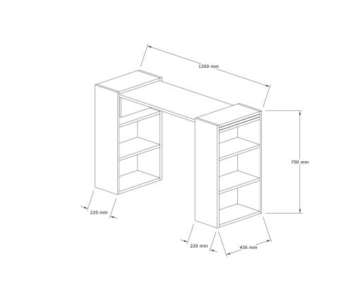 Handy - Walnut, White