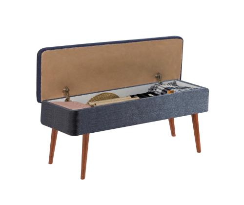 Mööblikomplekt toolid Vina 1048 - 4 - Walnut, Dark Blue