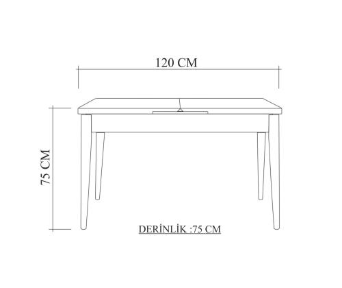 Mööblikomplekt lauad Santiago 1070 - Atlantic Pine, Green