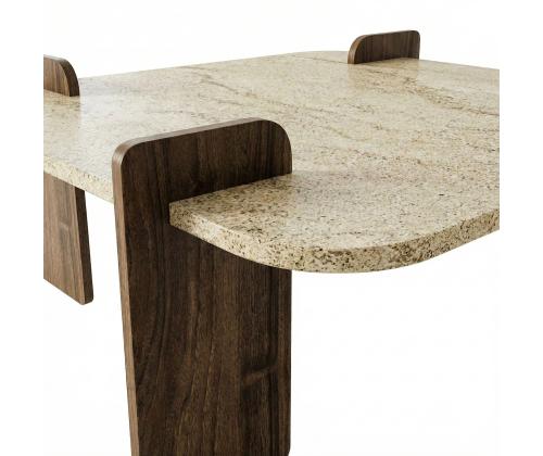 Kohvilaud Afrolli - Travertine, Walnut