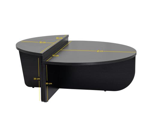 Kohvilaud Orion - Wood, Black V2