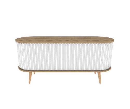 TV laud Stor - Oud Oak, White