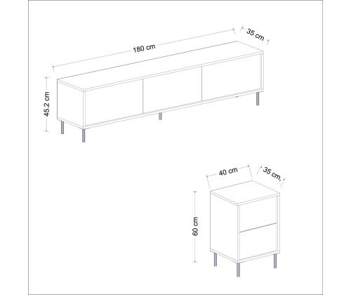 TV laud Imaj - Anthracite