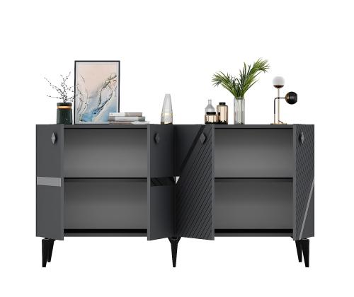 Iris - Anthracite, Silver