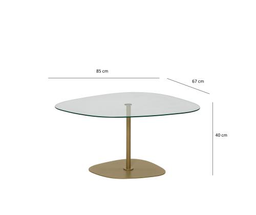 Kohvilaud Soho - Transparent, Gold