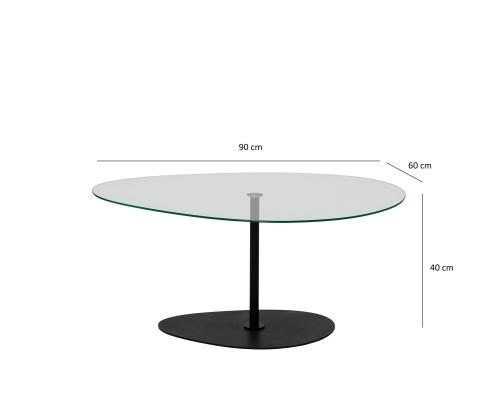 Kohvilaud Porto - Transparent, Black