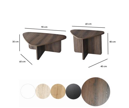 Kohvilaud Ballare Set - Walnut