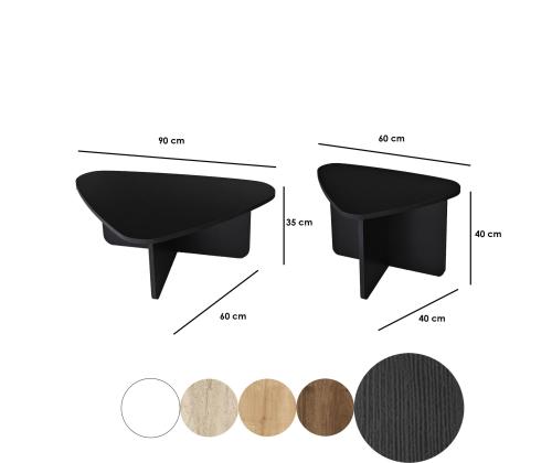 Kohvilaud Ballare Set - Black