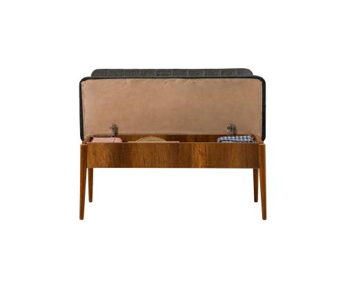 Mööblikomplekt toolid Vina Walnut Anthracite