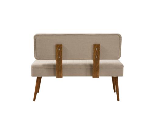 Mööblikomplekt toolid Vina - Walnut, Cream