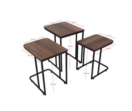 Mööblikomplekt lauad Ce Metal Zigon - 9401