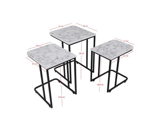 Mööblikomplekt lauad Ce Metal Zigon - 9404