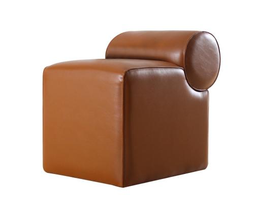 Rohin Deri Puf - Brown