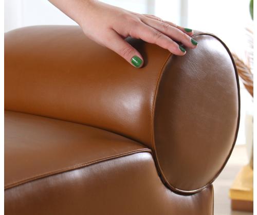 Rohin Deri Puf - Brown