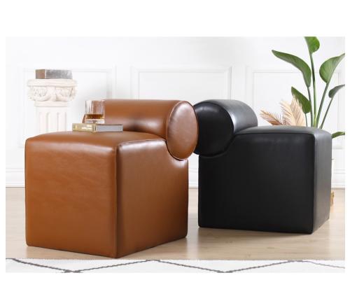 Rohin Deri Puf - Brown