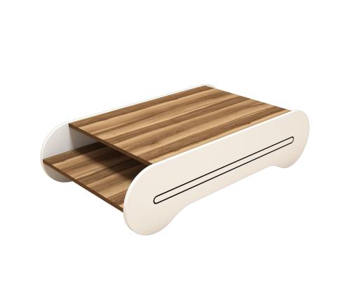 Kohvilaud Cool - Walnut, White