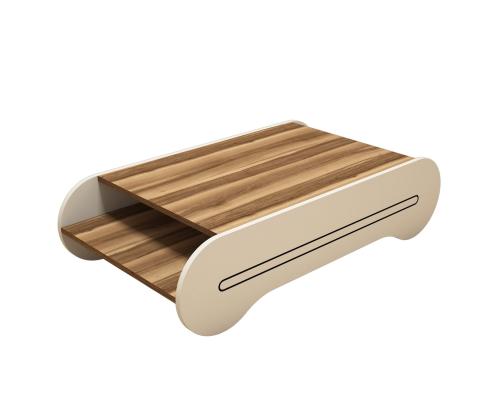 Kohvilaud Cool - Walnut, Cream