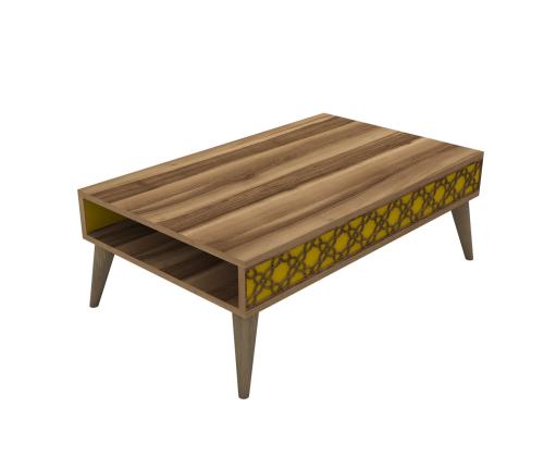 Kohvilaud City - Walnut, Yellow