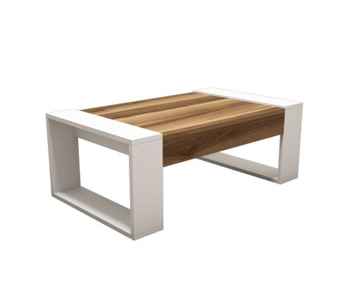 Kohvilaud Venüs - Walnut, White