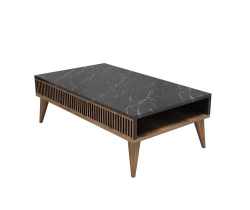 Kohvilaud Milan - Walnut, Black