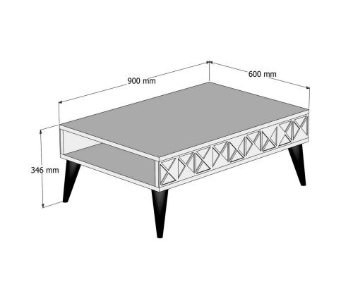 Kohvilaud Line - Walnut