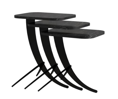 Mööblikomplekt lauad Pion - Black Marble