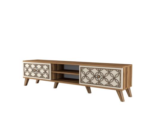 TV laud Class - Walnut, Cream