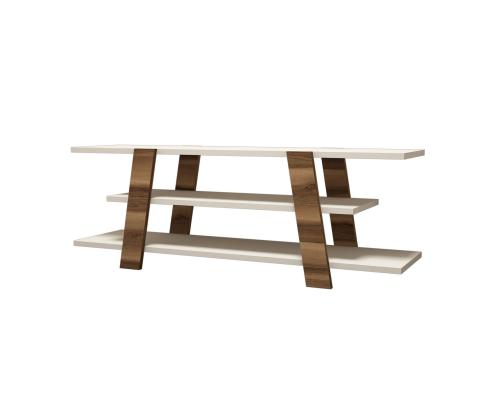 TV laud Flower - Walnut, Cream