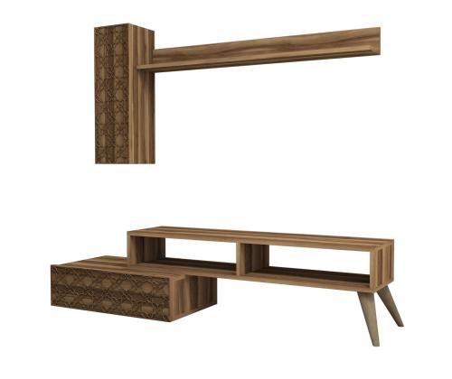 TV laud Planet - Walnut, Walnut